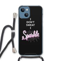 Sparkle quote: iPhone 13 Transparant Hoesje met koord