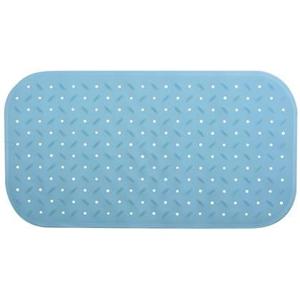 MSV Douche|bad anti-slip mat badkamer - rubber - turquoise - 36 x 76cm