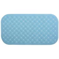 MSV Douche|bad anti-slip mat badkamer - rubber - turquoise - 36 x 76cm