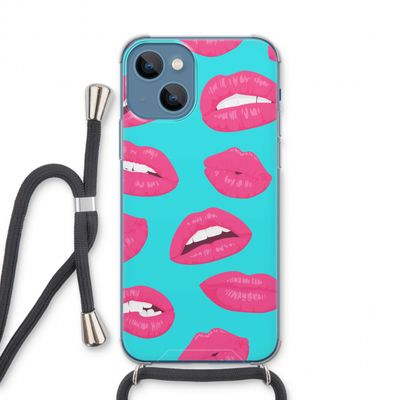 Bite my lip: iPhone 13 Transparant Hoesje met koord