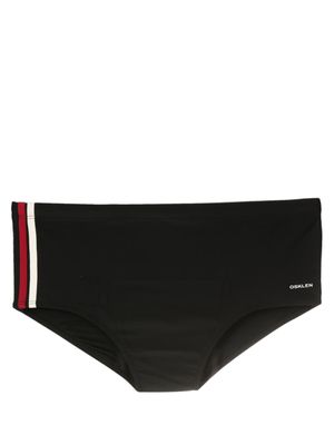 Osklen short de bain à rayures - Noir
