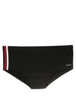 Osklen short de bain à rayures - Noir