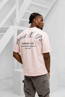 Project X Paris Members Club T-Shirt Heren Roze - Maat S - Kleur: Roze | Soccerfanshop