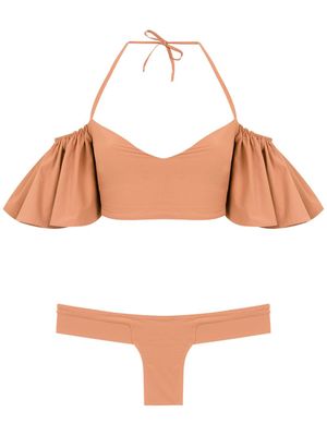 Amir Slama ruffled bikini set - Tons neutres