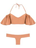 Amir Slama ruffled bikini set - Tons neutres