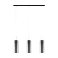 Eglo Glazen hanglampKeyns 3-lichts zwart met smoke glas - 32467