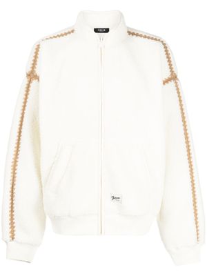 FIVE CM veste bomber à bords contrastants - Blanc