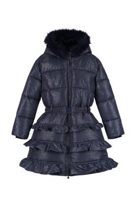 Le Chic winter winterjas meisjes - navy blauw - Blight - ruffle
