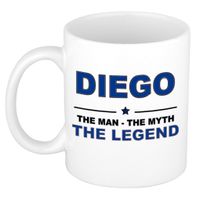 Naam cadeau mok/ beker Diego The man, The myth the legend 300 ml   - - thumbnail