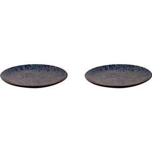 Palmer Bord Lester 21 cm Zwart Blauw Stoneware 2 stuks