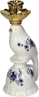 Kersten kandelaar porselein dutch delight vogel 10x8.5x21cm blauw