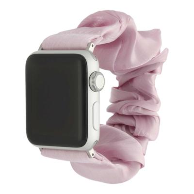 Apple Watch Nylon Scrunchie Band - Roze - 38, 40, 41 & 42mm - SM Apple Watch Nylon Scrunchie Band - Roze - 38, 40, 41 & 42mm - SM