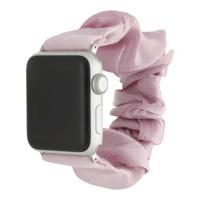 Apple Watch Nylon Scrunchie Band - Roze - 38, 40, 41 & 42mm - SM Apple Watch Nylon Scrunchie Band - Roze - 38, 40, 41 & 42mm - SM