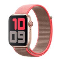 Apple origineel Sport Loop Apple Watch 38mm / 40mm / 41mm Neon Pink - MXMN2ZM/A - thumbnail