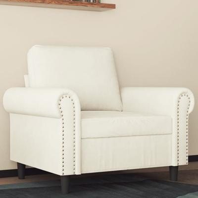 Fauteuil 60 cm fluweel crmekleurig Fauteuil 60 cm fluweel crmekleurig