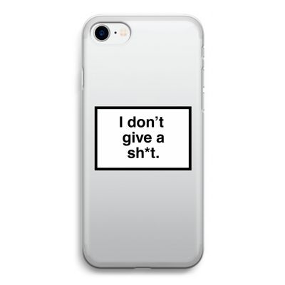 Don't give a shit: iPhone SE 2020 Transparant Hoesje