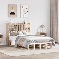 Bed met boekenkast zonder matras massief grenenhout 135x190 cm Bed met boekenkast zonder matras massief grenenhout 135x190 cm