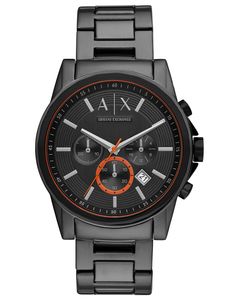 Horlogeband Armani Exchange AX2514 Roestvrij staal (RVS) Zwart 22mm