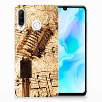 Huawei P30 Lite | Siliconen hoesje | met foto Bladmuziek