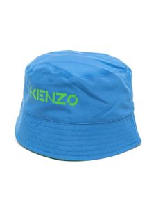 Kenzo Kids bob à logo imprimé - Bleu