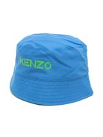 Kenzo Kids bob à logo imprimé - Bleu - thumbnail