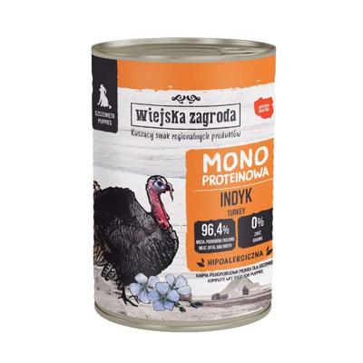 WIEJSKA ZAGRODA Puppy Monoprotein Turkey - natvoer voor honden - 400g
