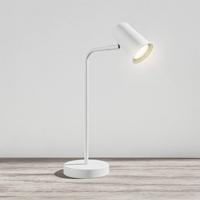 Riga - LED Tafellamp - 5 Watt 400 Lumen - 4000K Neutraal wit- Kantelbaar en Draaibaar - Ingebouwde snoerdimmer - Bureaulamp - GU10 - IP20 voor binnen - Wit
