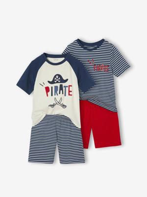 Lot 2 piraten pyjamabroeken oceaanblauw