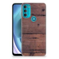 Motorola Moto G71 5G | Bumper Hoesje | Old Wood