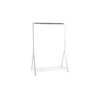 Leen Bakker - Kledingrek Riso - Staal - Wit - 117x165x59 Cm
