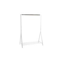 Leen Bakker - Kledingrek Riso - Staal - Wit - 117x165x59 Cm