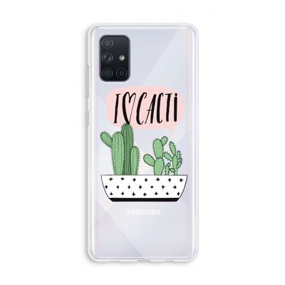 I love cacti: Galaxy A71 Transparant Hoesje