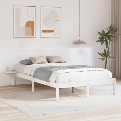 Bedframe met nachttafels Wit 140 x 190 cm Wit