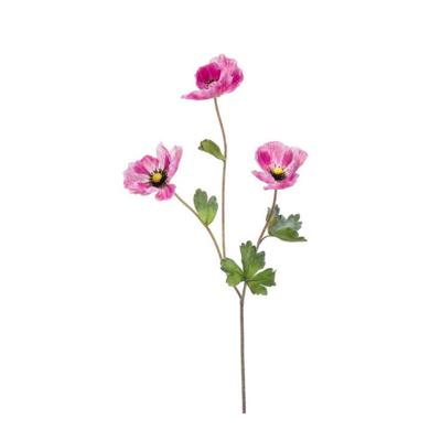 Basic Kunstbloem klaproos 70 cm fuchsia