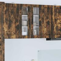 Keukenkast met plank Gerookt eiken 60 x 31 x 80 cm Bewerkt hout