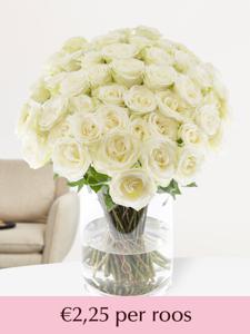 Witte rozen - Kies je aantal (Snowstorm) - 10 t/m 99 rozen