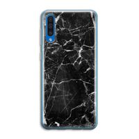 Zwart Marmer 2: Samsung Galaxy A50 Transparant Hoesje