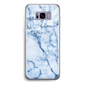 Blauw marmer: Samsung Galaxy S8 Transparant Hoesje