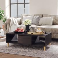 Salontafel 103,5x60x35 cm spaanplaat hoogglans grijs