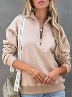 Casual Plain Knit Loose Pullover Sweater - thumbnail