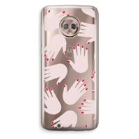 Hands pink: Motorola Moto G6 Transparant Hoesje - thumbnail