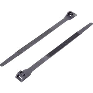 TRU COMPONENTS 1592783 TC-DK-265BK203 Kabelbinder 265 mm 9 mm Zwart Met dubbele kop 1 stuk(s)