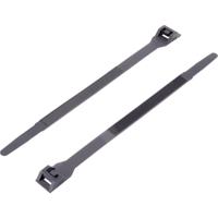 TRU COMPONENTS 1592783 TC-DK-265BK203 Kabelbinder 265 mm 9 mm Zwart Met dubbele kop 1 stuk(s)