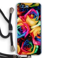 Neon bloemen: Honor 10 Transparant Hoesje met koord