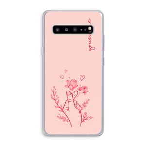 Giving Flowers: Samsung Galaxy S10 5G Transparant Hoesje