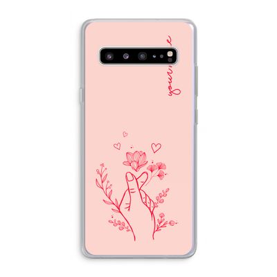 Giving Flowers: Samsung Galaxy S10 5G Transparant Hoesje