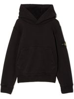 Stone Island Junior hoodie à patch logo - Noir