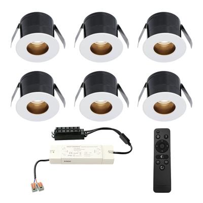 Set van 6 Olivia LED Mini Inbouwspots met Trafo - 12 Volt 3 Watt 150 lumen - Dimbaar - Verzonken - Plat 36mm - 2700K - IP44 waterdicht - Wit - Veranda Spotjes - Overkapping Spotjes Set van 6 Olivia LED Mini Inbouwspots met Trafo - 12 Volt 3 Watt 150 lumen - Dimbaar - Verzonken - Plat 36mm - 2700K - IP44 waterdicht - Wit - Veranda Spotjes - Overkapping Spotjes