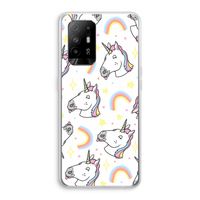 Rainbow Unicorn: Oppo A94 5G Transparant Hoesje