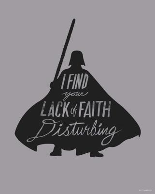 Kunstdruk Star Wars Silhouette Quotes Vader 40x50cm